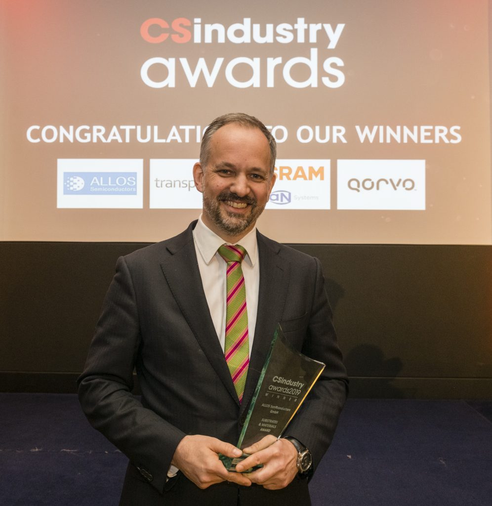 Burkhard Slischka received the award on behalf of the entire ALLOS team in Brussels